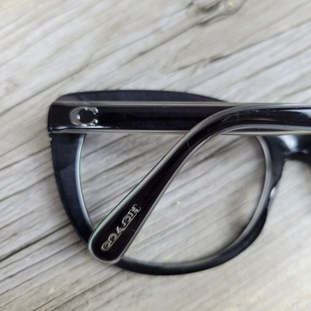 Coach Sunglasses HC8365U 57458G Black Transparent Grey Frames Only 55-18-140